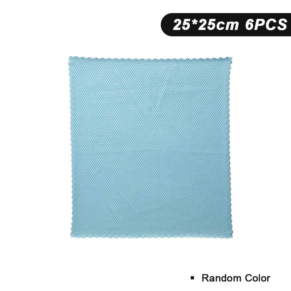 6 Pieces of Super Absorbent Strong Cleaning, Reusable Fine Fiber Cleaning Cloth, Windows,cars,kitchens,mirrors,no Trace Cleaning