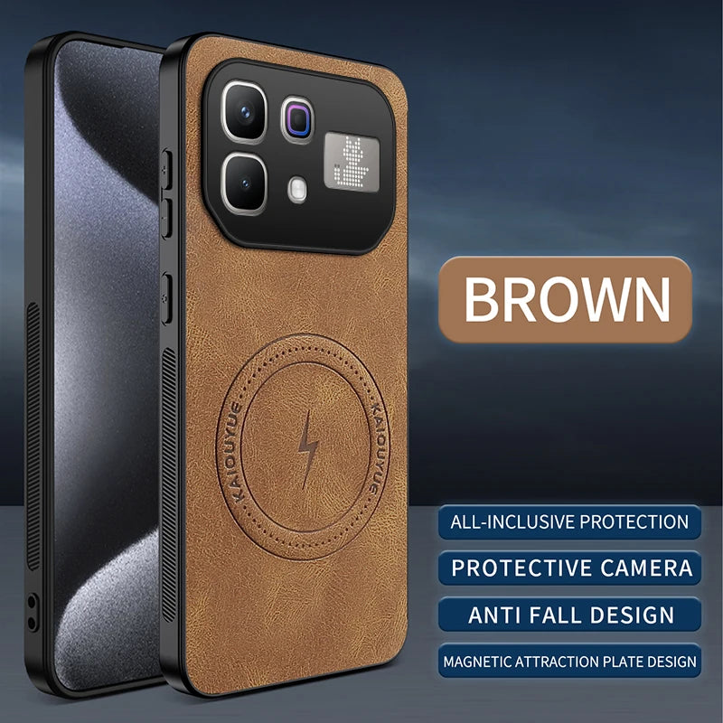 For Infinix Note 60 Pro 5G Case for Magsafe Luxury Sheep Skin Magnetic Matte Cover for Infinix Note60 Anti-drop Bumper Shell
