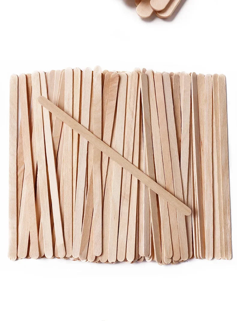 Wooden Waxing Stick Disposable Wax Bean Wiping Wax Tool Disposable Hair Removal Beauty Body Beauty Tool Uñas Nail Charms