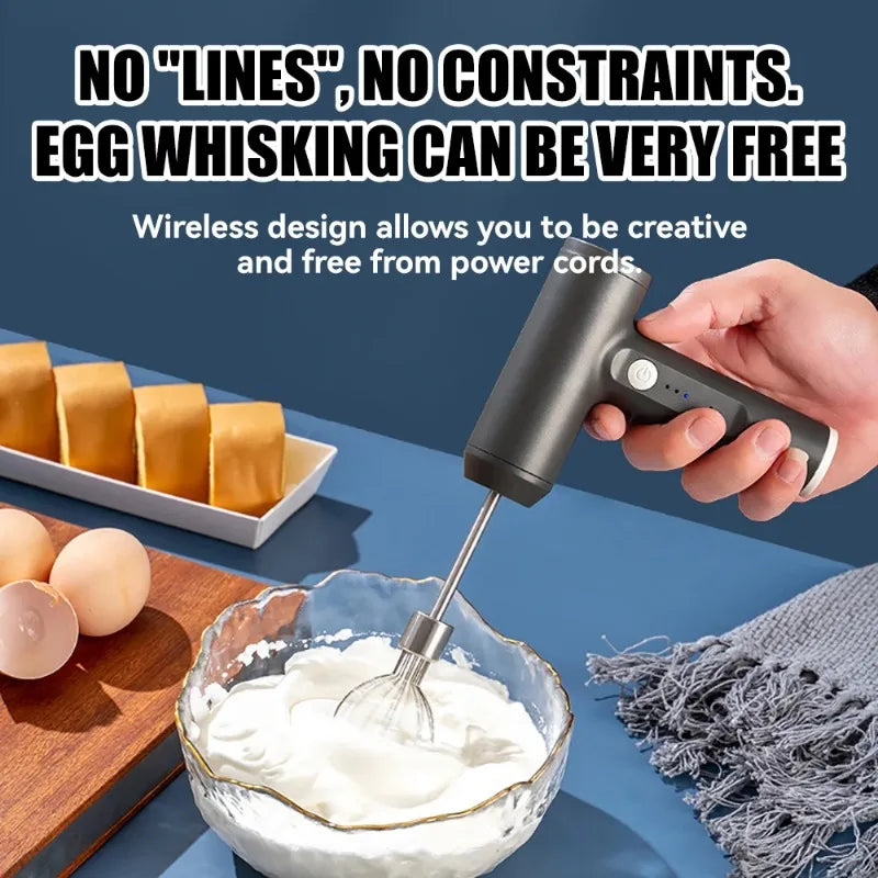 1pcs Electric Whisk Whisk Stirring Mix Cake Baking Handheld Mixer Automatic Whisk Kitchen Baking Cooking Tools