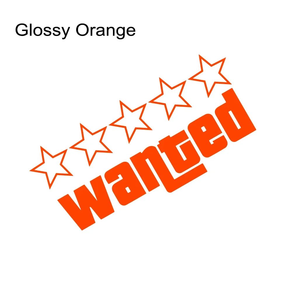 Wanted Pentagram Car Stickers Vinyl Decals Decor Rear Windshield Window Glass Bumper Body Scratches Waterproof Auto Accessories