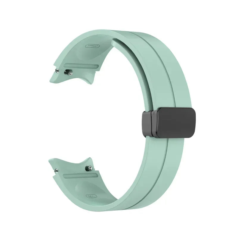 Original Silicone Strap for Samsung Watch 6/5/4 40 44mm 5 Pro 45mm Band Magnetic Buckle Galaxy Watch 4/6Classic 42 43MM 46 47MM