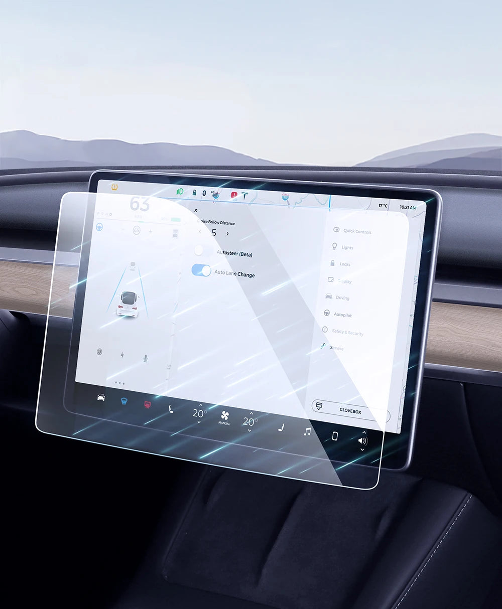 YZ Tempered Glass Screen Protector For Tesla Model 3 Y X 2023 2022 2021 Center Control Accessorie Tesla HD Film Protection