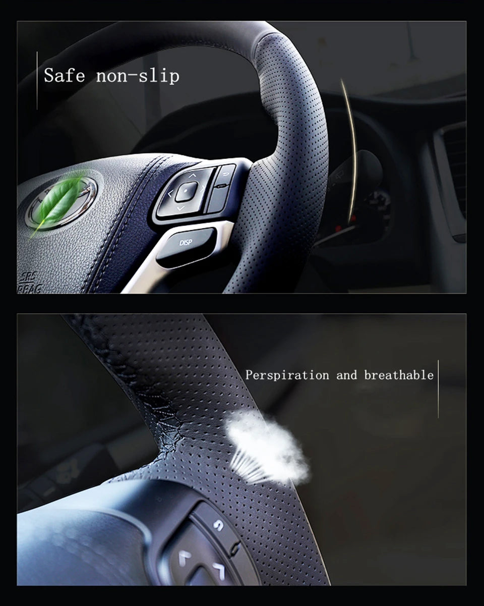 Customize DIY Car Steering Wheel Cover Microfiber Leather For MG ZS HS GS 5 6 RX5 RX8 ZST ZS EV 2017-2023 Car Accessories