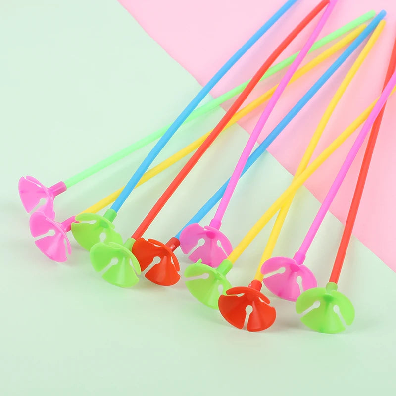10/20/30pcs 30cm Latex Balloon Stick Macaron Balloons Rods Holder Sticks Wedding Party Inflatable Balls Decor Accessories