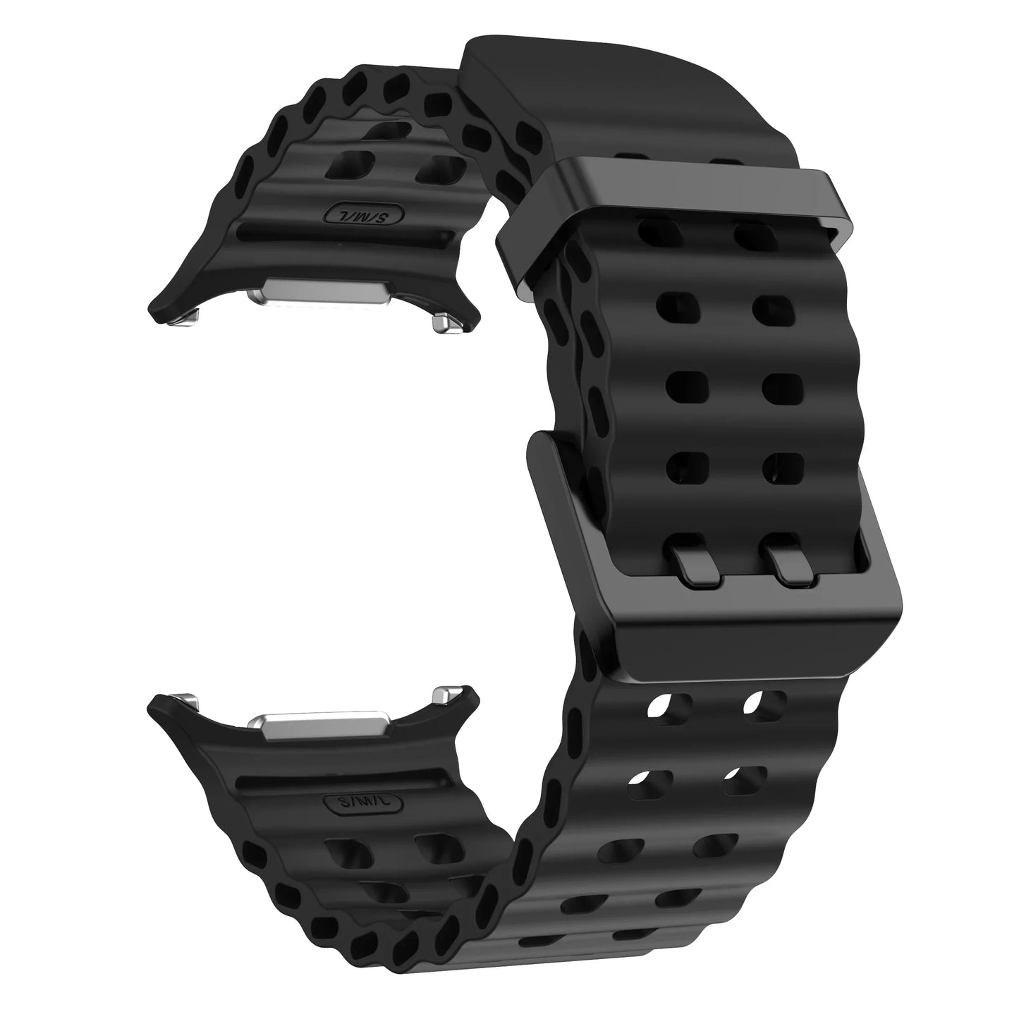 NEW Marine Silicone Strap for Samsung Watch Ultra 47mm Bracelet No Gaps Sport Two-tone Band for Galaxy 7 Ultra Watchband Straps