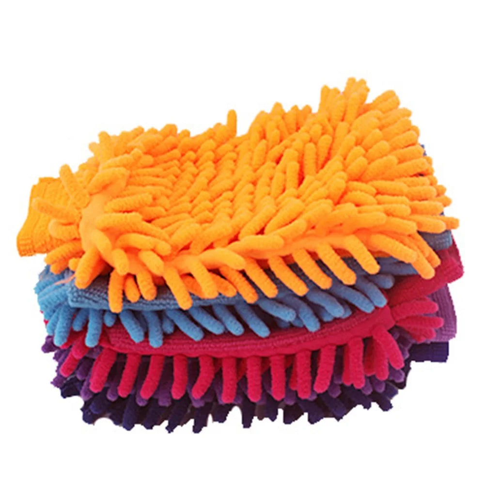 Car Wash Gloves Washing Wiper Car Cleaning Towel Auto Super Mitt Microfiber Gloves For DIY Carwash Household Car Washing Clean