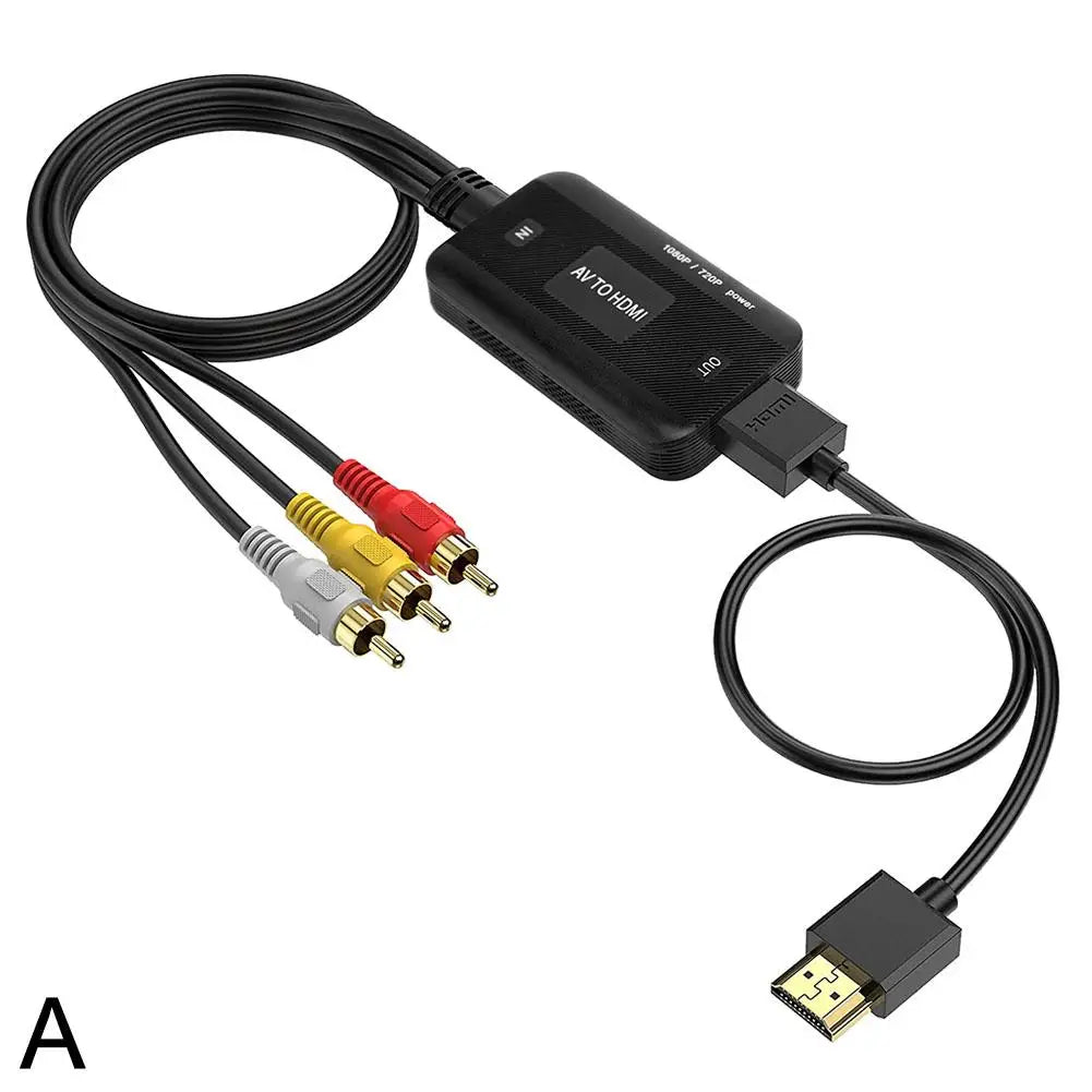 1pcs Video Adapter 1080P Converter RCA to HDMI Cable HD Link Cable Audio Cable HDMI Converter AV to HDMI Adapter 2026