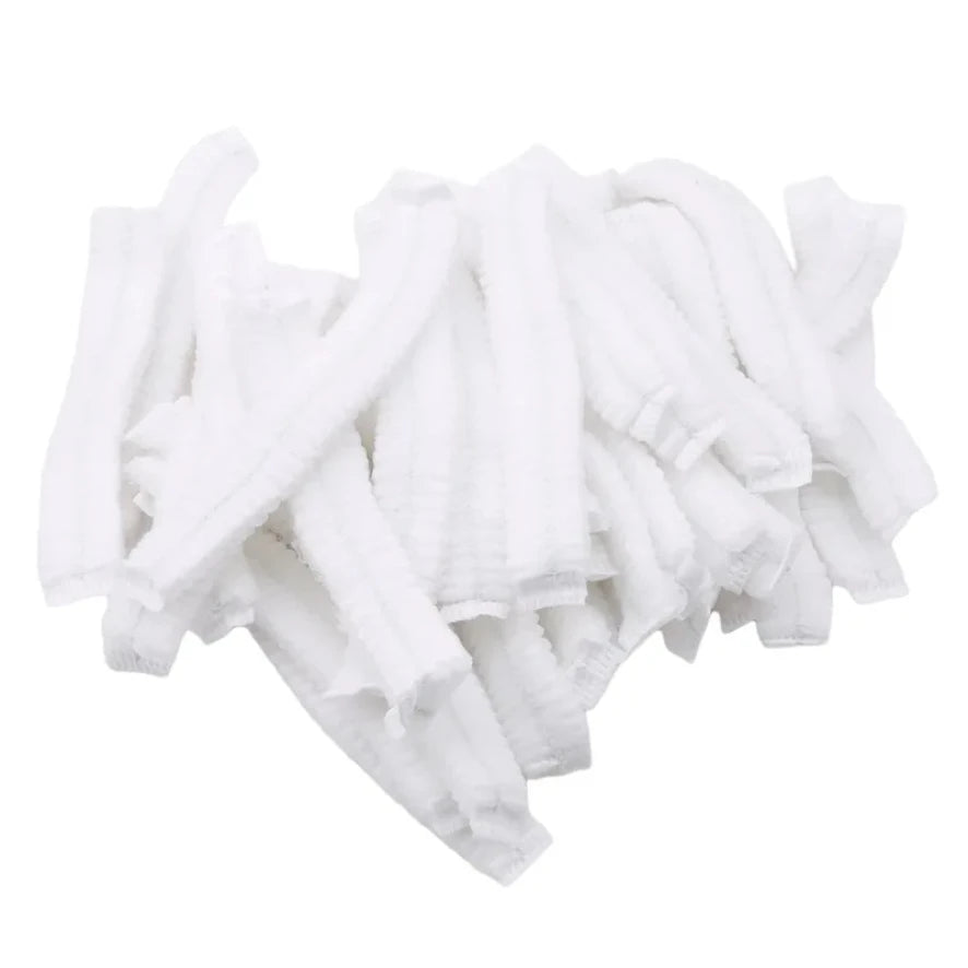 100pcs/Pack Disposable Hair Head Covers Net Bouffant Dustproof Anti Dust Caps Breathable Shower Bathing Hats Kitchen Wholesale