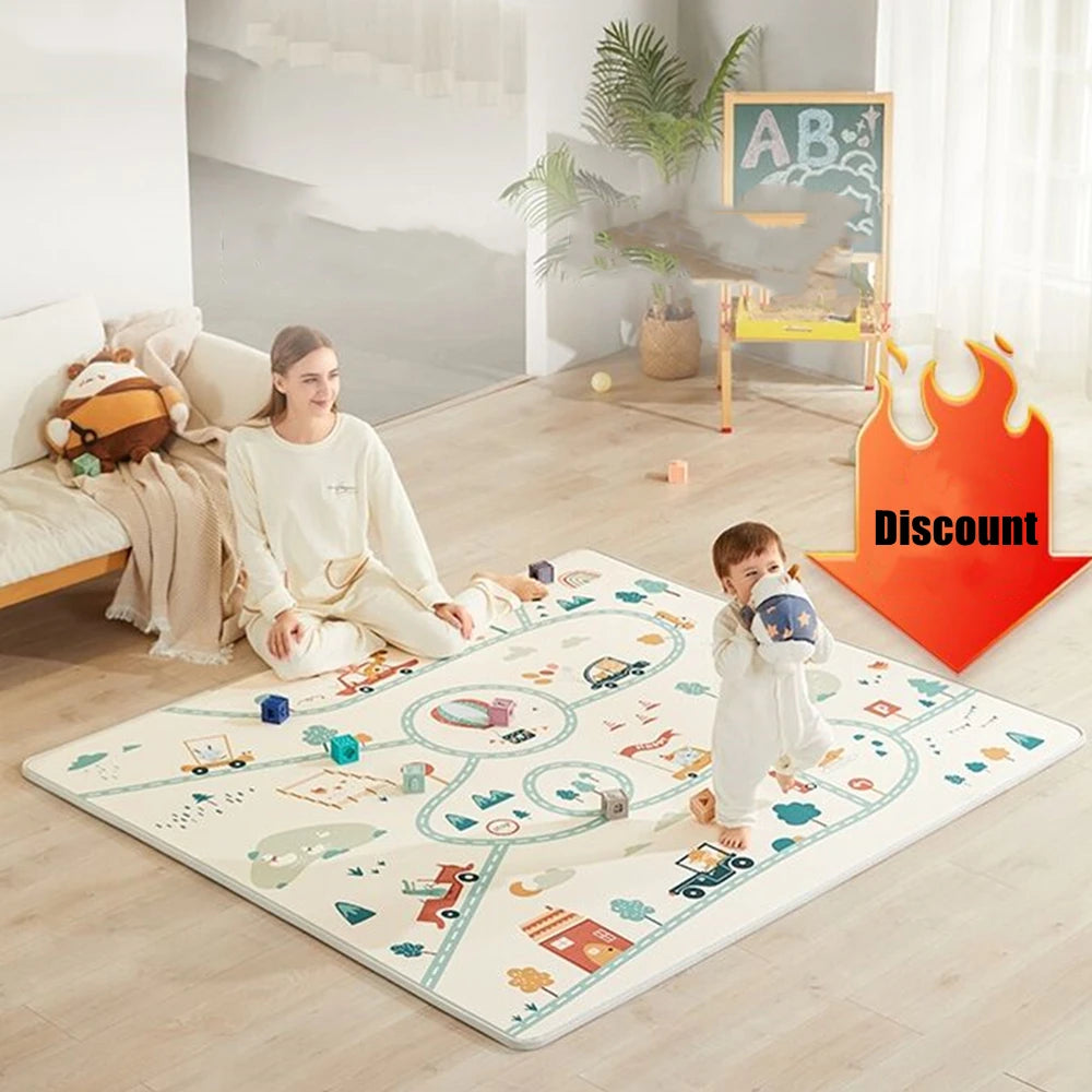 New 1cm/0.5cm Environmentally Friendly Thick Baby Crawling Play Mats Folding Mat Carpet Play Mat for Children's Safety Rug Gifts