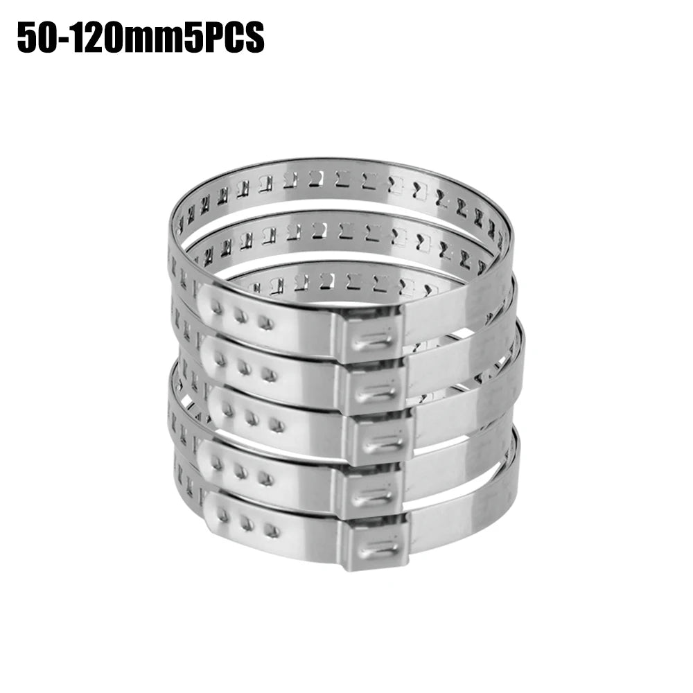 5Pcs 20-50/50-120mm Adjustable Auto Fasteners Axle CV Joint Boot Crimp Clamp Kit Driveshaft Ball Cage Clips Car Accessories