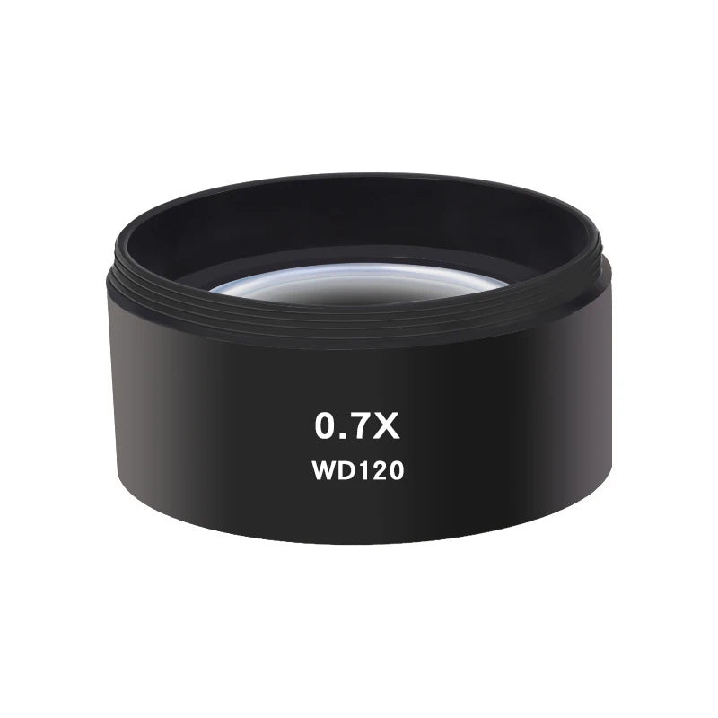 WD165 0.5X WD120 0.7X Trinocular Microscope Barlow Objective Lens Zoom Stereo Microscopio Camera Auxiliary Objective Lens