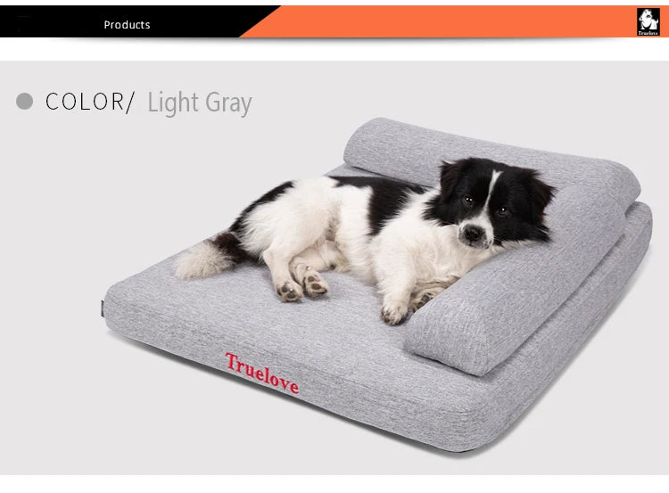 TRUELOVE Pet Bed TLX1211Pet Comfort Mattress Hidden Zipper For Easy Removal Linen Comfort Fabric High-density memory foam pillow