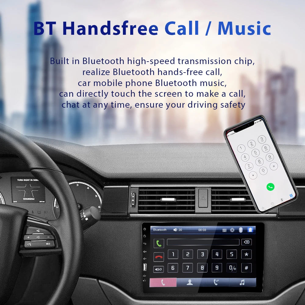 Podofo 1 din Car Radio HD Autoradio Multimedia Player Touch Screen Car Stereo MP5 FM Bluetooth USB Camera Car 1 Din Player