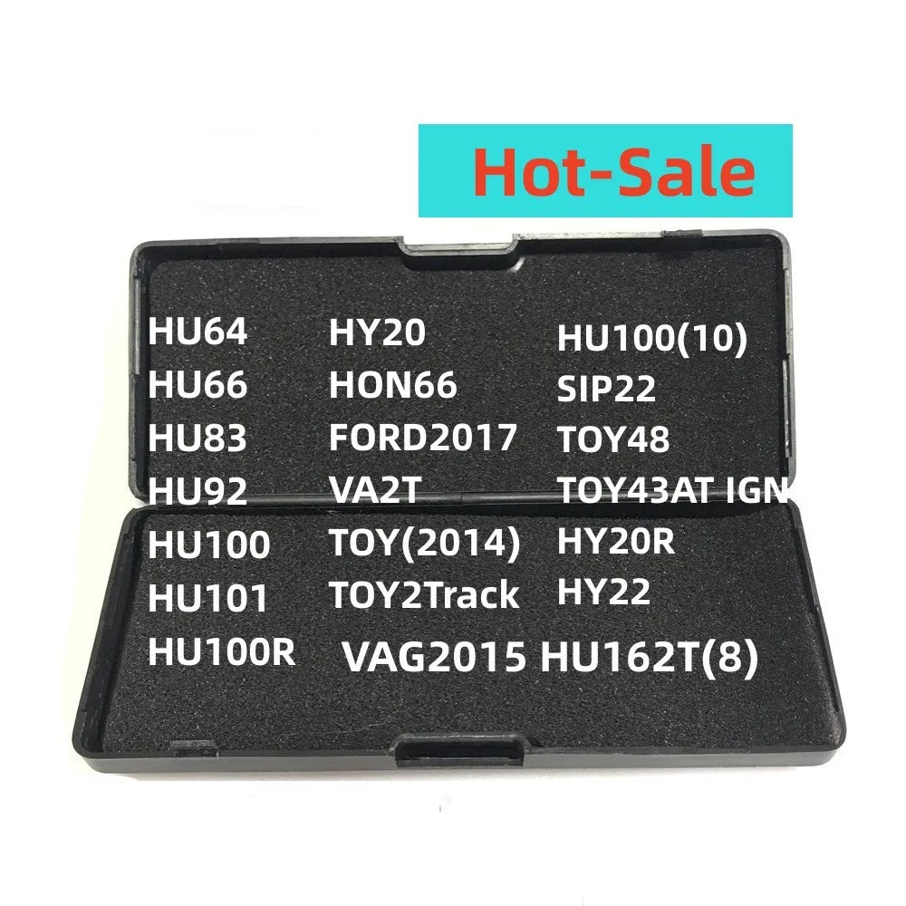 Lishi 2 in 1 NSN11 HU87 MAZ24 NSN14 TOY43AT FO38 MIT8 HU64 HU66 HU100 HU100(10) HU101 HU100R VAG2015 HU162T(8) TOY48 SIP22 HY22