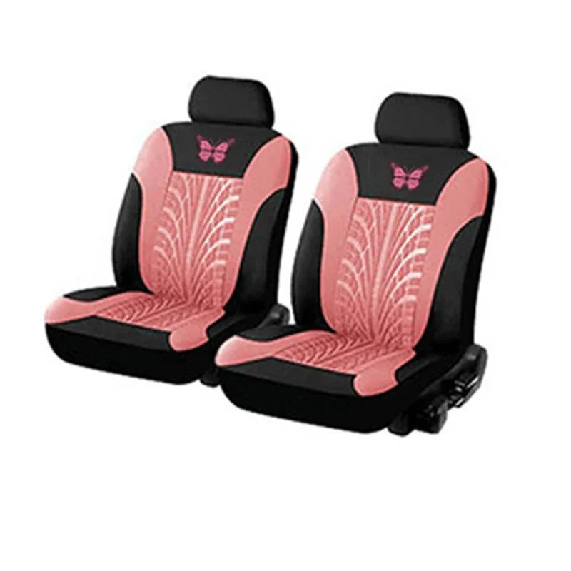 Butterfly Glamour Car Seat Cover Set Premium Bronzing 9-Piece Universal Fit for 5 Seats Fashionable Design Durable Comfortable