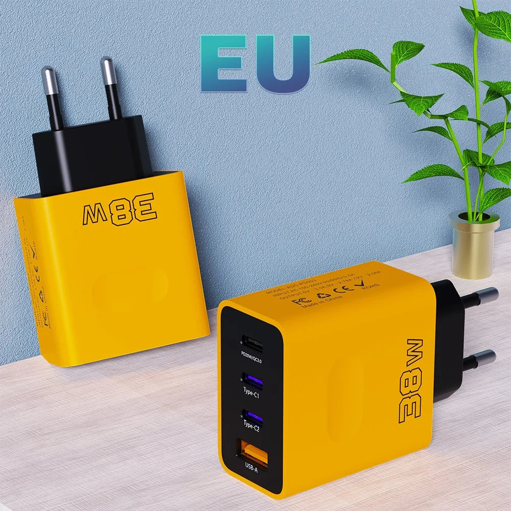 PD 20W USB C Charger Type C Fast Charging Mobile Phone Quick Charge3.0 Adapter For iPhone 15 14 13 Xiaomi Huawei Samsung Oneplus