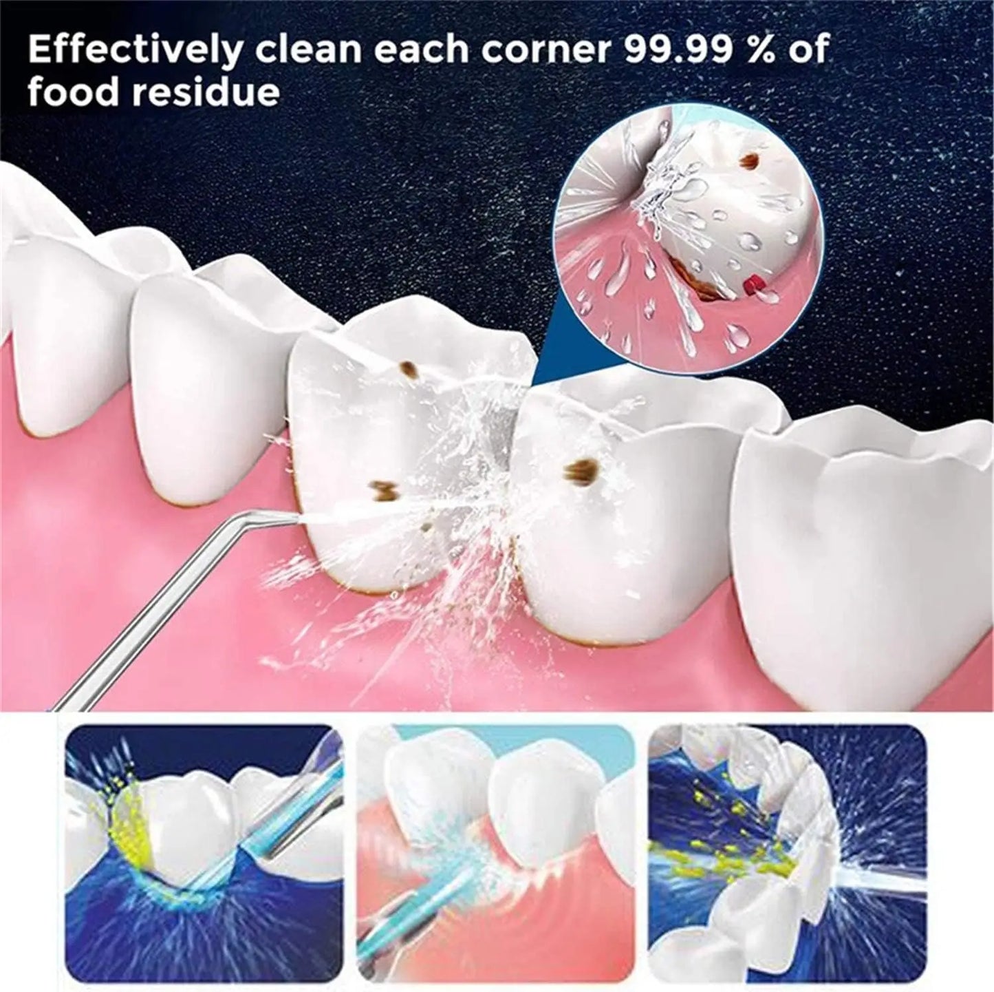 Portable Oral Irrigator Water Flosser Dental Water Toothbrush Toothpick Nasal Irrigator Implement Teeth Cleaner Water Flossers F