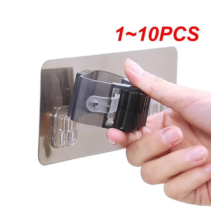 1~10PCS Kitchen Multi-Purpose Hooks Wall Mounted Mop Organizer Holder Rack Self Adhesive Broom Hanger Waterproof Bathroom Strong