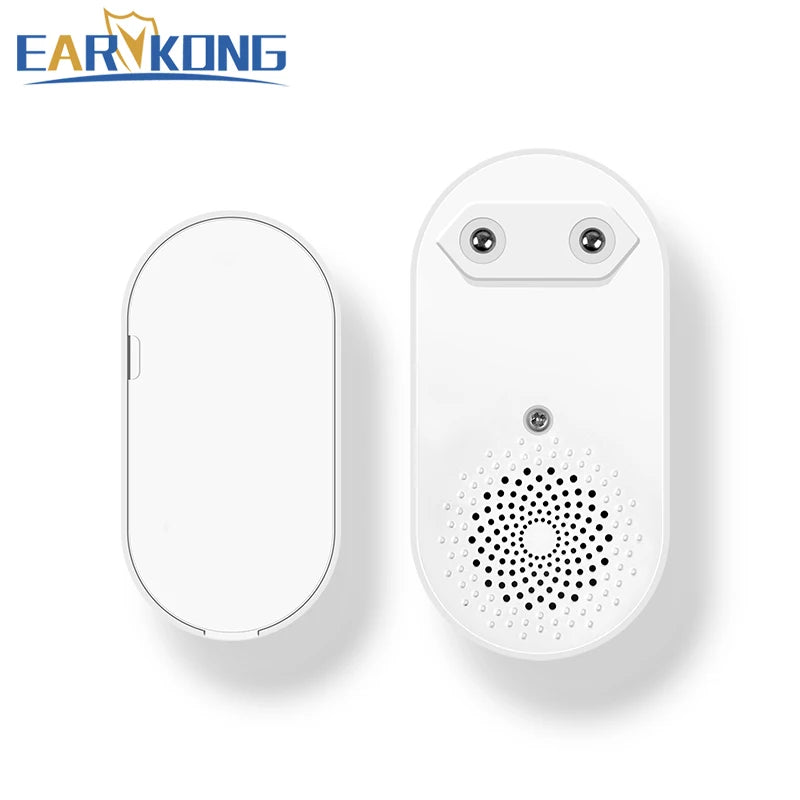 Wireless Doorbell Smart Home 200m Long Distance Remote Control Multi-tone Welcome Door Bell Volume Adjustment EU US Plug White