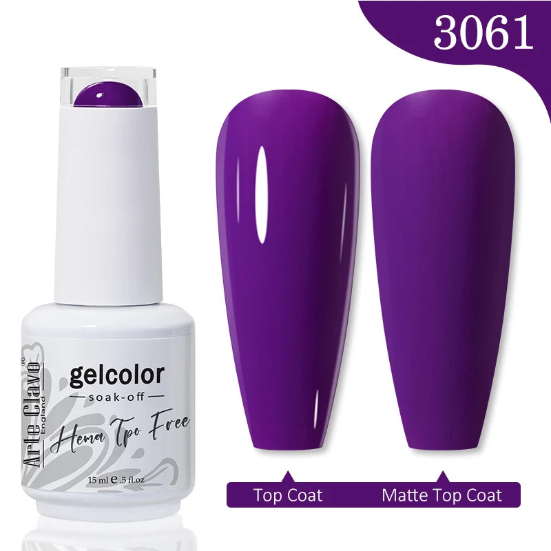 Arte Clavo HEMA TPO FREE Gel Nail Polish Jelly 15ml LED Nail Gel Hybrid Varnish Matt Top Base Coat Nail Art Gellak Primer