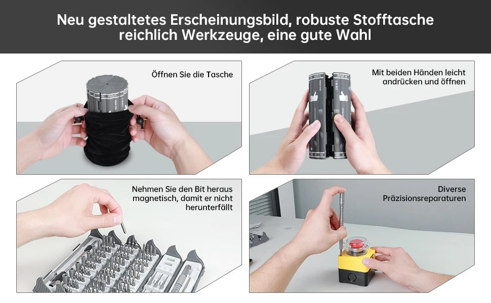 128 in 1 Multi Functional Screwdriver Set Portable Precision Hand Screw Drivers Kit Extended S2 Folding Home Phone Repair Tools