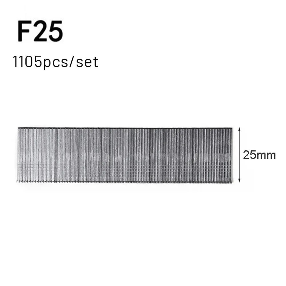 1105 Pcs Staples F15/F20/F25/F30 Straight Brad Nails For DIY Gardening Woodworking Home Improvement Hardware Fasteners Tools