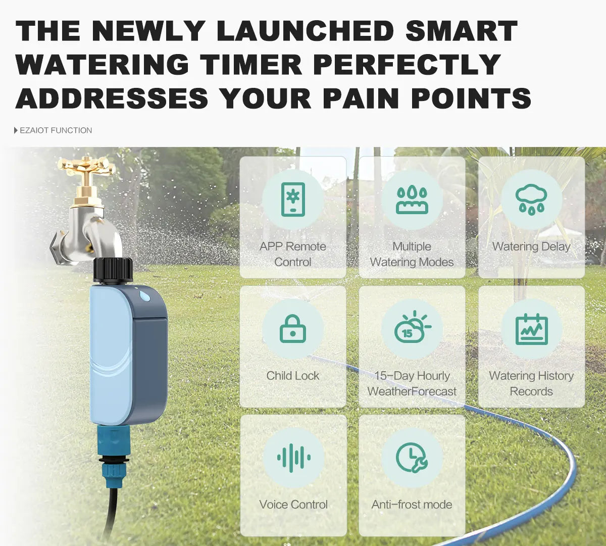 Smart Tuya WIFI Garden Watering Timer Automatic Sprinkle Water Timer Valve Outdoor Irrigation Watering System Alexa Google Home