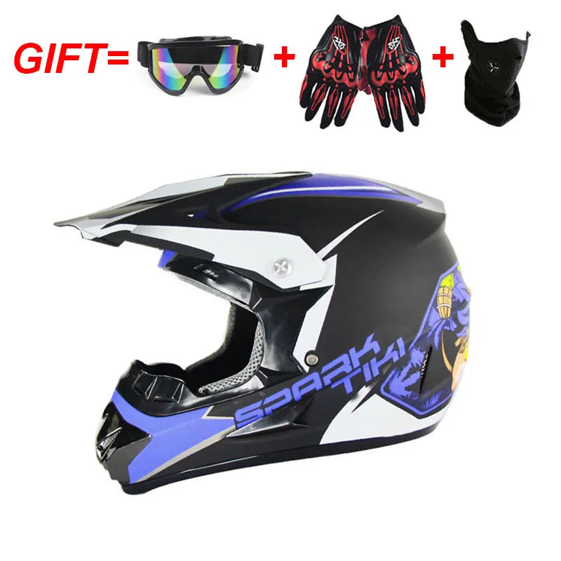Adult Motocross Dirt Bike Helmet Dirtbike ATV Helmet Unisex Adult Men Women Adjustable Off-Road Motorcycle Helmet