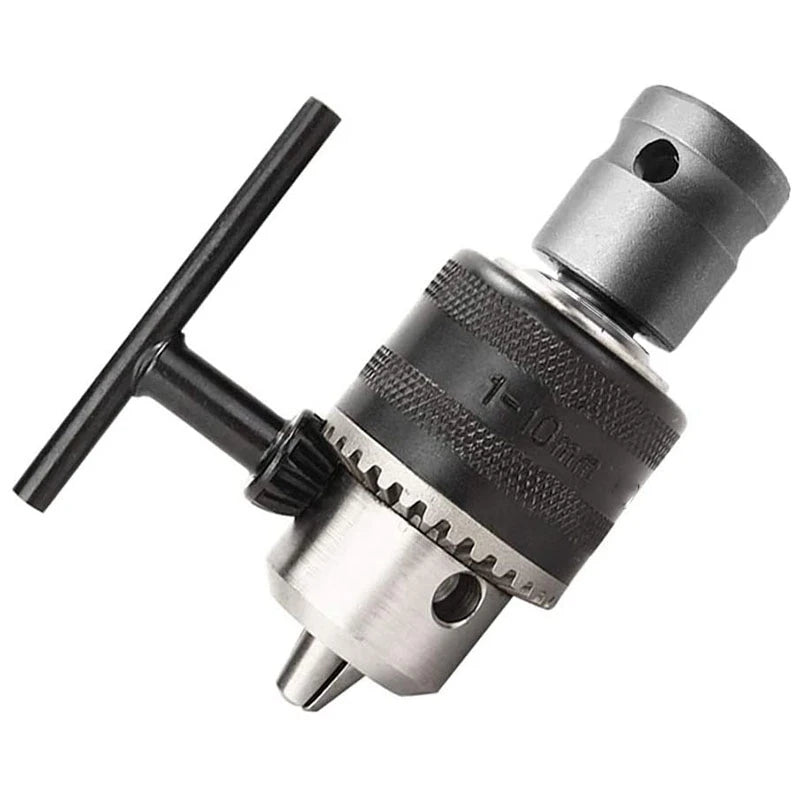 1.5-10mm 1/16 Inch - 3/8 Inch Capacity Key Drill Chuck Wrench Converter 1/2 Inch Socket Square Female Adapter Industrial Tools
