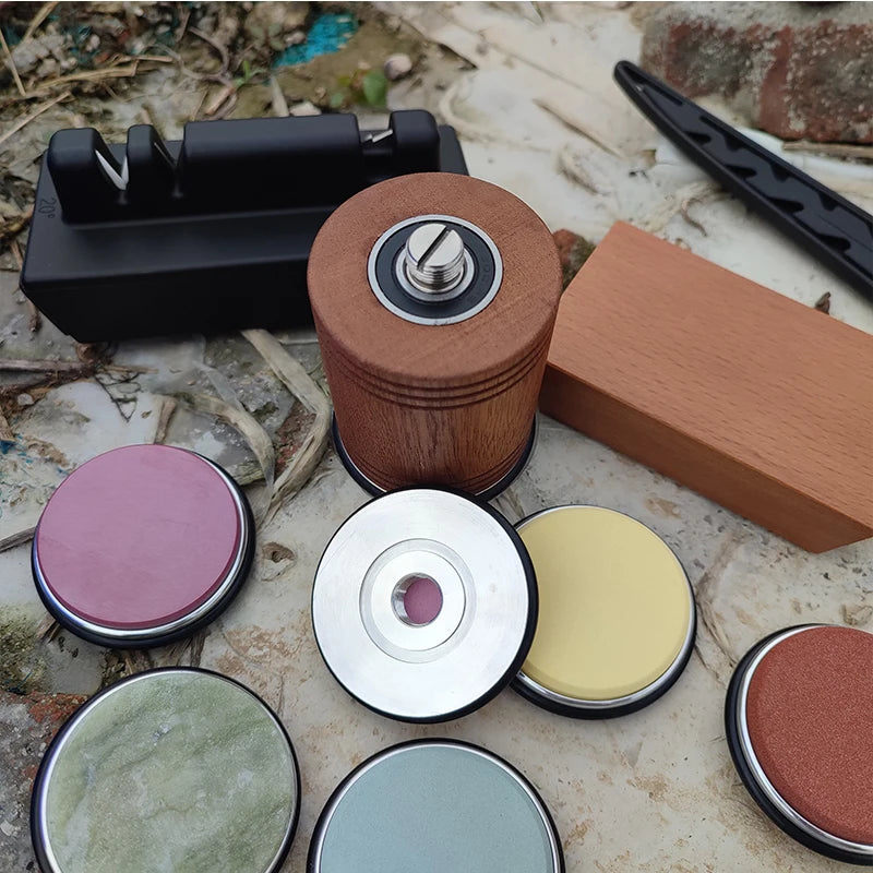2P Rolling Knife Sharpener Whetstone grinding stone accessory Diamond Kitchen Professional Knife Sharpening Tool Agate Polishing