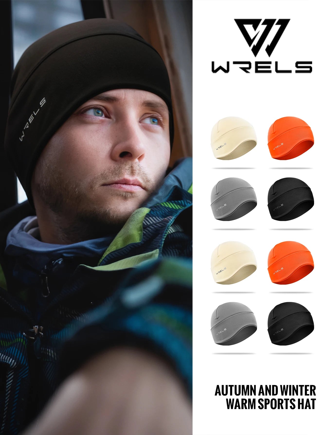 WRELS Warm Winter Hat Soft Polar Fleece Hat Thick Windproof Cap Outdoor Beanie Running Skiing Caps Unisex Suitable For Unisex