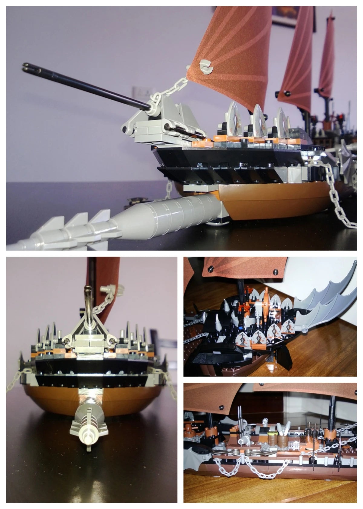 Pirates of the Caribbean Black Pearl Queen Anne Revenge Ghost Ship Model 79008 4184 Building Blocks 4195 Set Bricks Toy Kid Gift