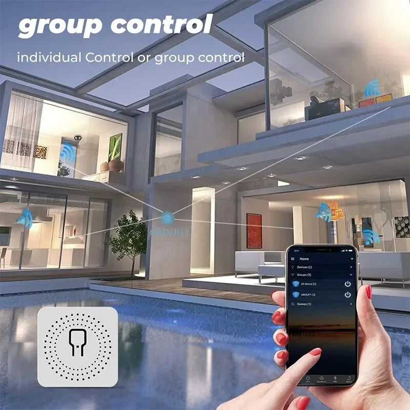 Tuya Mini 16A WiFi Switch Smart Life App 2 Way Control Smart Home Automation Module Interruptor Work for Alexa Google Home