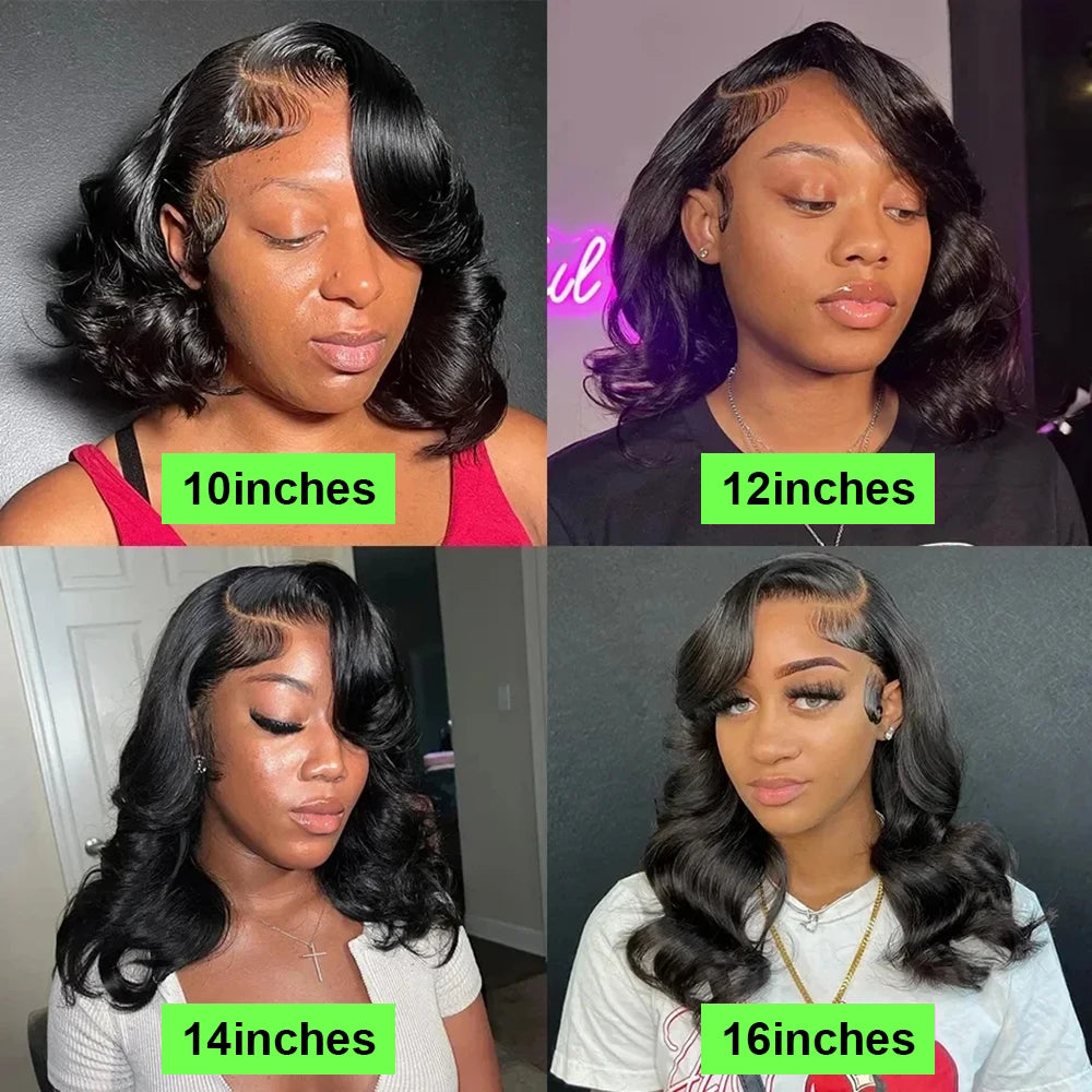 Pre Cut No Glue Glueless Wigs Human Hair Body Wave Lace Frontal Wig Wet and Wavy Water Wave Human Hair Wig on Clearance Sale Glueless Pre plucked Human Wigs Ready to Go Wear And Go Glueless Human Hair Wig For Women