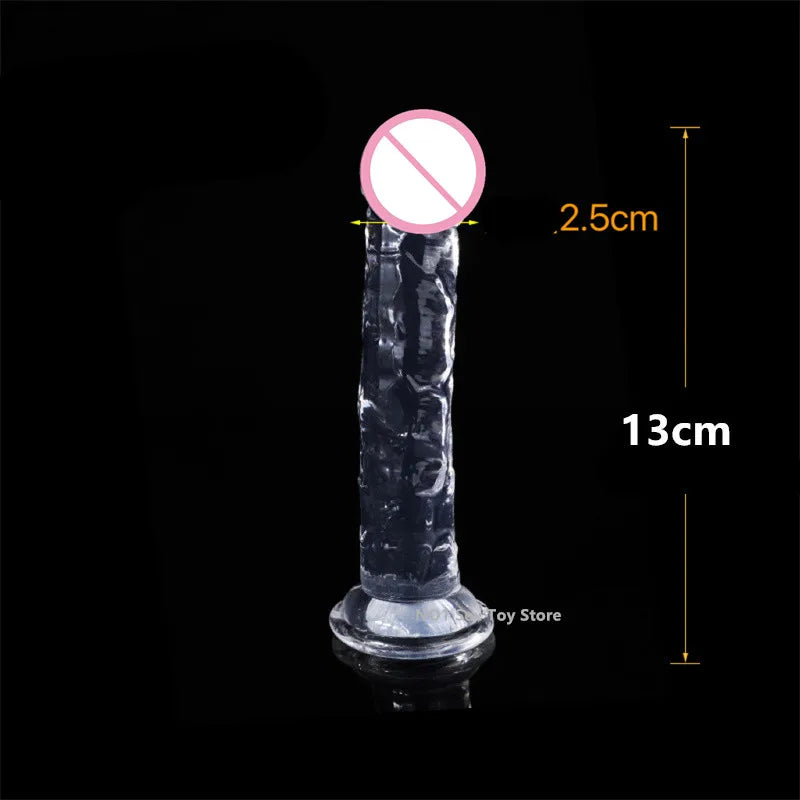 New 1PC 25cm Sex Toys For Women Men Jelly Realistic Dildos With Super Strong Suction Cup Artificial Penis G-spot Simulation 2#