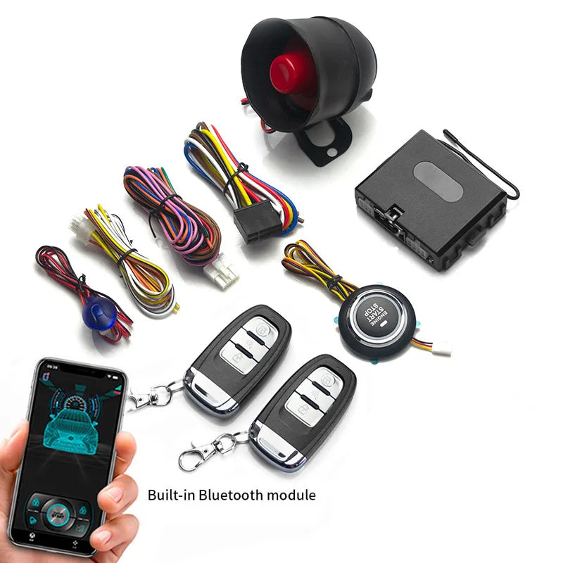 Car Keyless Start System One-touch Start/stop Cell Phone APP Bluetooth Control Keyless Entry Sensor Window Closing Output