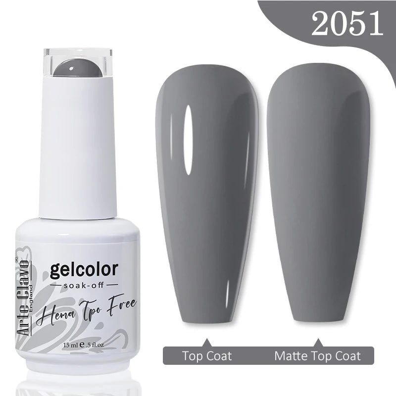 Arte Clavo HEMA TPO FREE Gel Nail Polish Jelly 15ml LED Nail Gel Hybrid Varnish Matt Top Base Coat Nail Art Gellak Primer