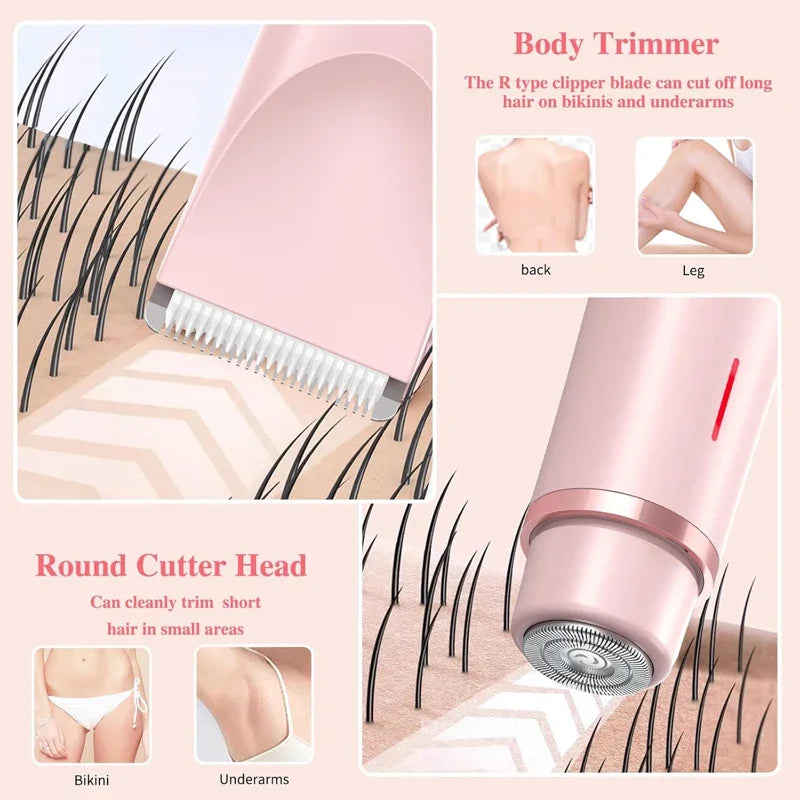 Electric Epilator Women's Razor Painless Women's Beard Epilator Women's Leg Bikini Body Hair Trimmer Women's Facial Epilator