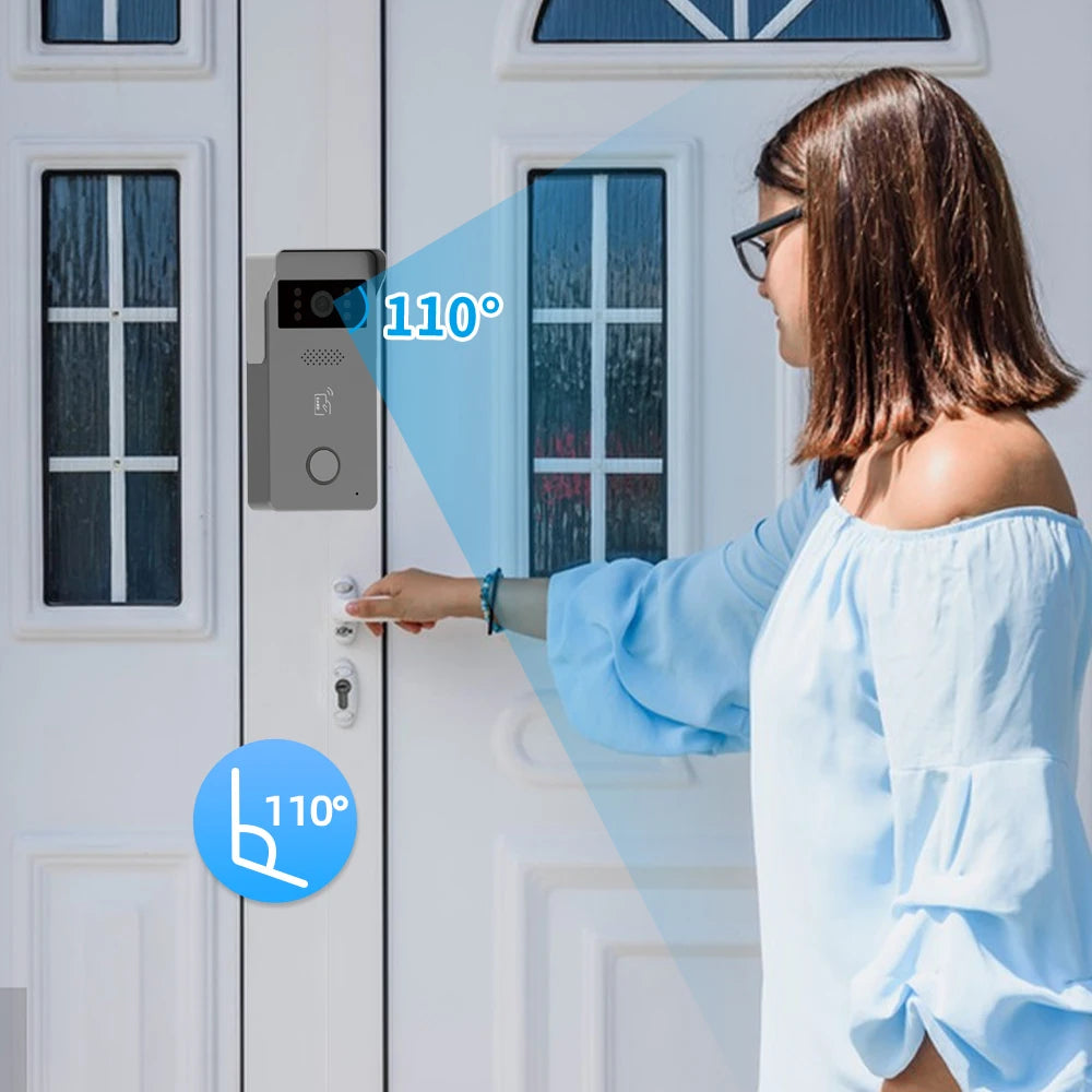 2 Wire Smart Home Tuya Wifi 1080P Video Intercom Video Door Phone 7'' Color Touch Screen Camera Doorbell Door Security System