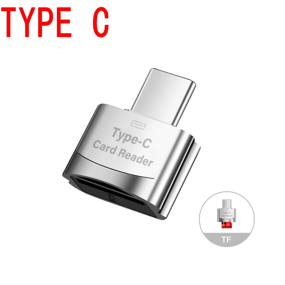 JASTER 6 In 1 Multifunction USB 3.0 Card Reader U Disk TYPE-C/Usb/Tf/Sd Flash Drive Memory Card for Adapter Phone Laptop Compute