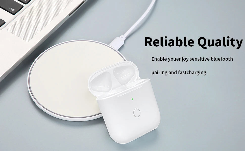 "Universal Replacement Charging Case Compatible with Apple AirPods 1/2 Official-Like F