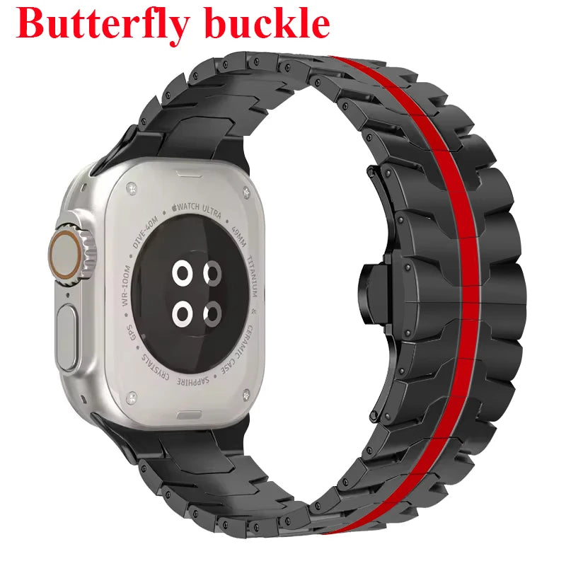 Stainless Steel Strap For Apple Watch Series 11 10 9 8 SE 3 46mm 45mm 42mm 44mm Metal Bracelet Band For iWatch Ultra 3/2/1 49mm
