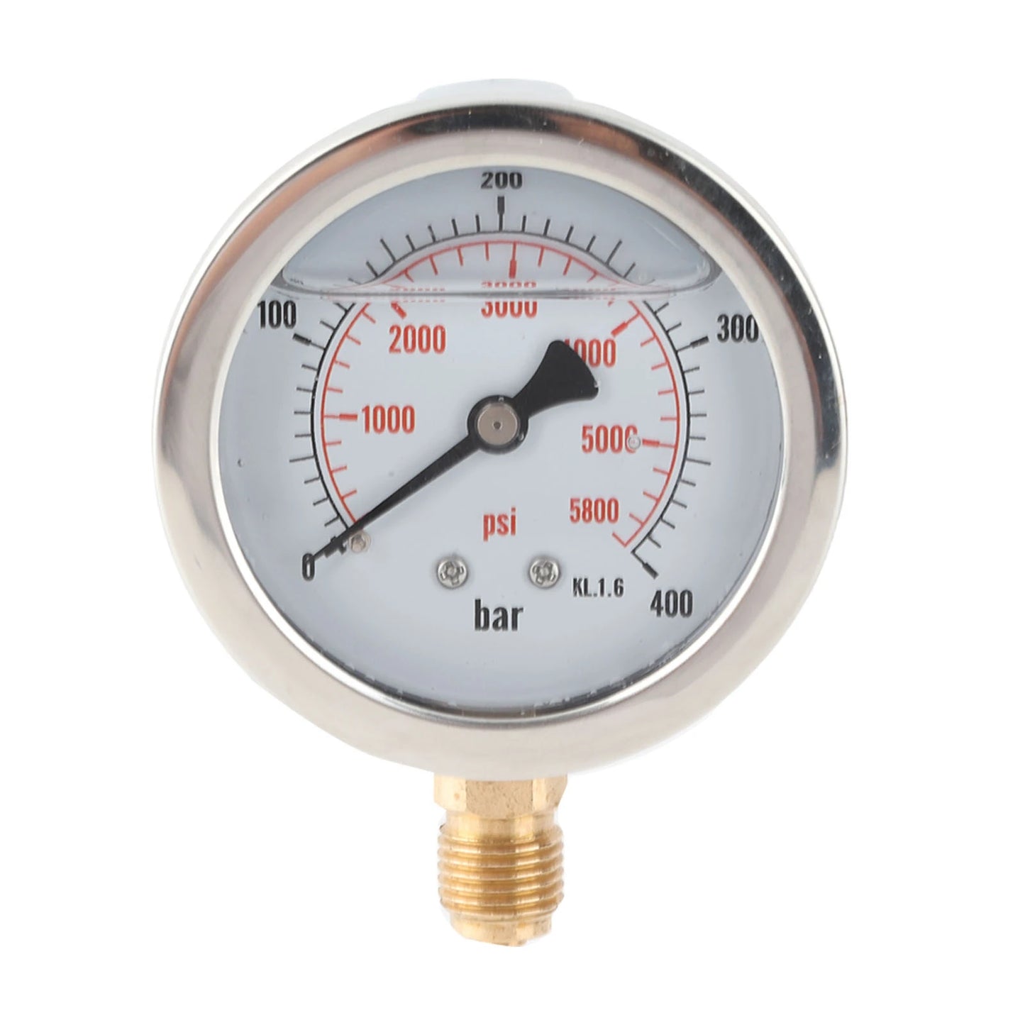 0‑400BAR 0‑5800PSI G1/4 68mm Dial Hydraulic Pressure Gauge Meter Hydraulic Gauge Pressure Measuring Tool Manometer