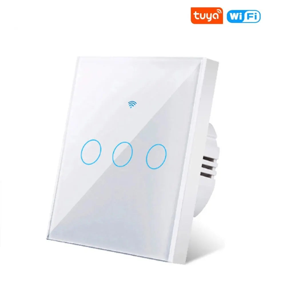 Tuya WIFI Smart Home Switch Light Wall US/EU Glass Touch Panel Voice Wireless Remote Control by Alexa Google Home