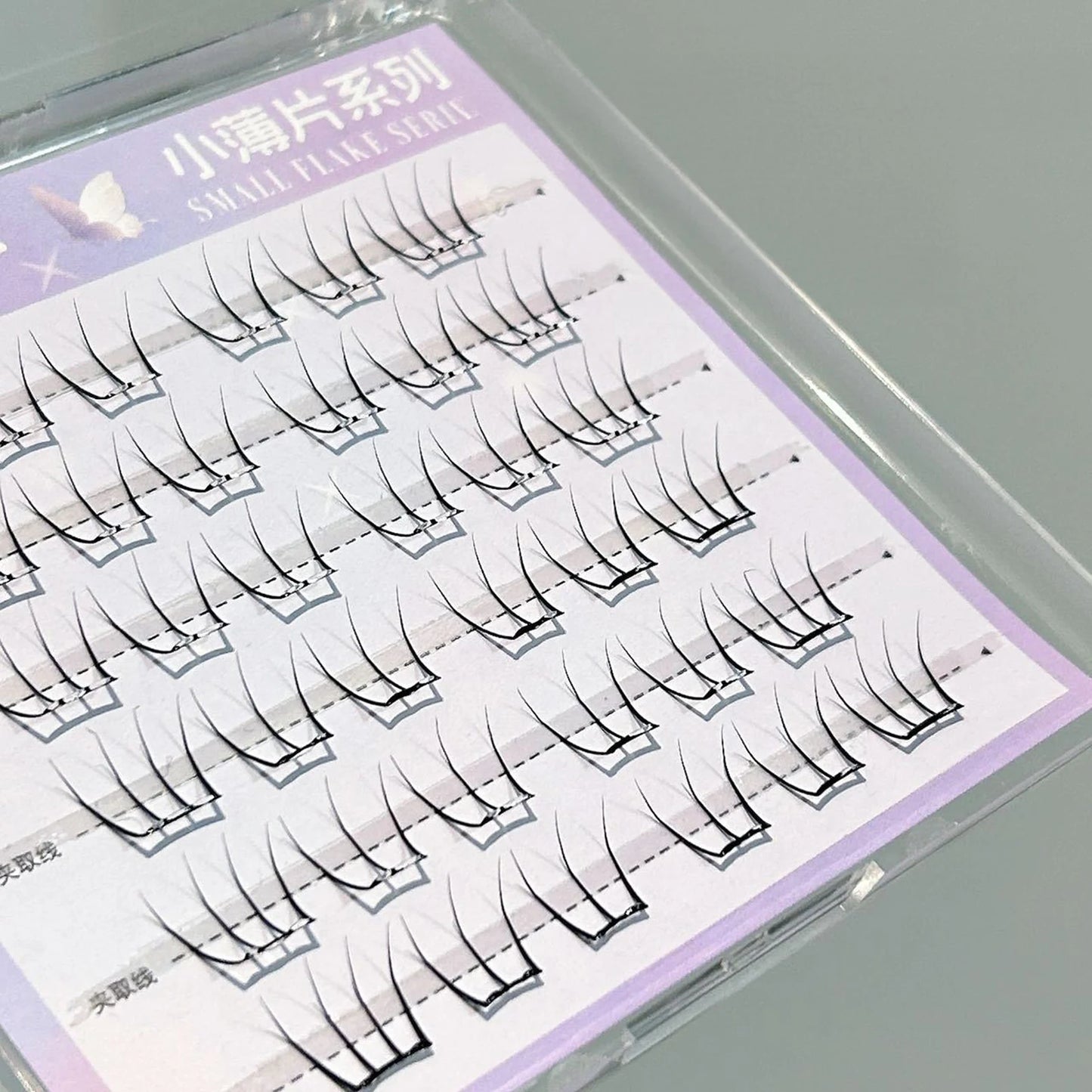 Korean Style False Eyelashes 8-13mm Self Sticking Eyelashes Clusters Glue Free Wispy Lashes for Women Party Daily Wear