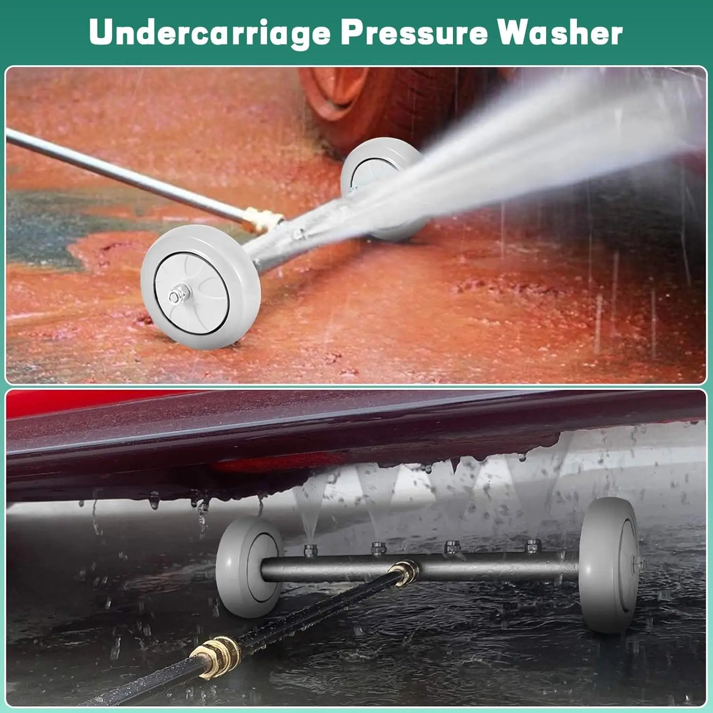 Pressure Washer Undercarriage Cleaner, Under Car Washer, Undercarriage Sprayer, Universal 1/4" Connector, 4000 PSI