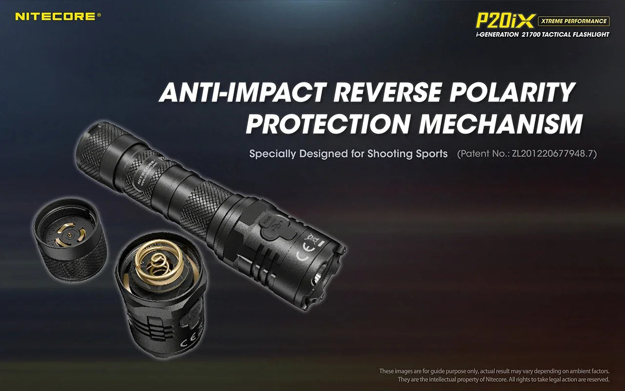 NITECORE P20ix Powerful Tactical LED Flashlight 4000Lumens Rechargeable Torch Light with 21700 Battery for Self-defense Camping