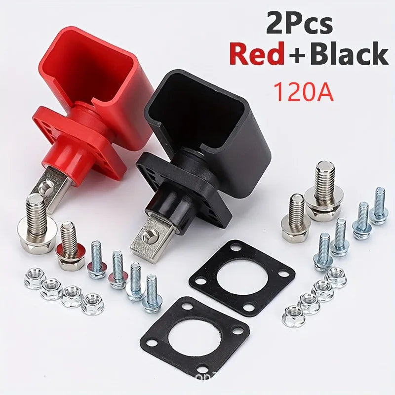2Pcs 120A 200A All-Copper Lithium Battery Terminal Connector Energy Storage Terminal Battery Connector Adapter