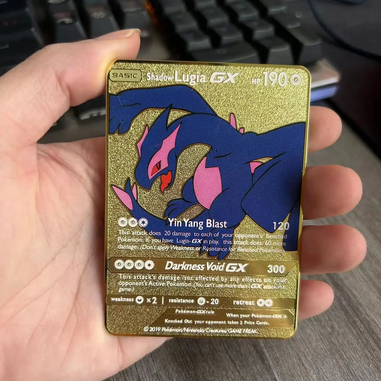 10000 Arceus Vmax DIY Golden Pokemon Cards in Spanish Iron Metal Pokmo Letters Kids Gift Game Collection Cards